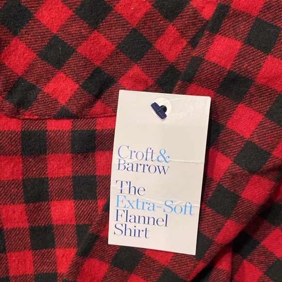 Croft & Barrow super soft flannel button down size L NWT!! - Picture 3 of 10